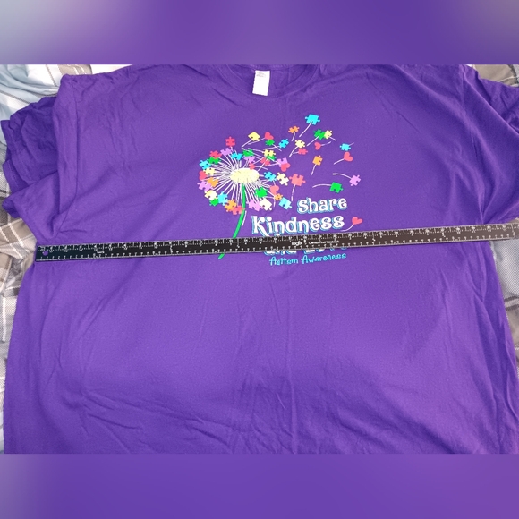 Autism Awareness Share Kindness and Love Gildan Heavy Cotton T-Shirt - Picture 3 of 7
